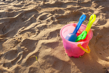 Bucket and sand