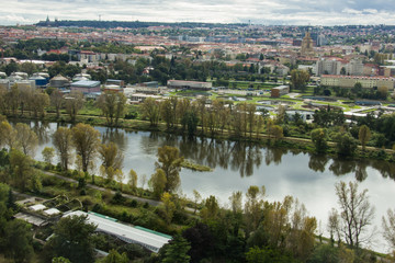 Obraz premium View of Prague from the Prague zoo