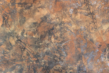 Abstract background. Ginger colour. The texture of the wall. Grunge style. Rough surface. Antique wall.