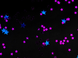 shiny stars on black background, abstract background, space and galaxy concept