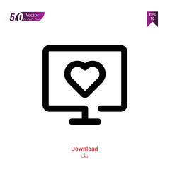 Outline screen icon isolated on white background. Best modern. Graphic design, mobile application, beauty icons 2019 year, user interface. Editable stroke. EPS10 format vector illustration