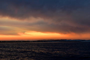 sunset off the coast of florida