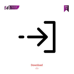 Outline login icon isolated on white background. Best modern. Graphic design, mobile application, beauty icons 2019 year, user interface. Editable stroke. EPS10 format vector illustration