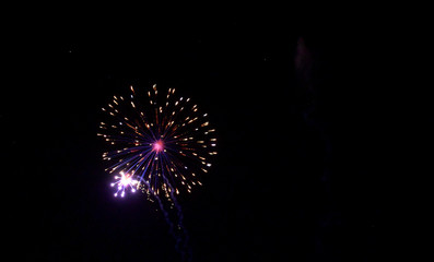 Fototapeta premium fireworks on the beach