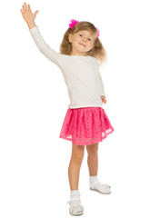 Little funny girl isolated