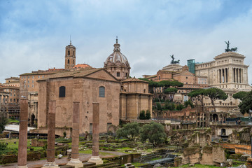 Roman Forum at Palatino hill in Roma, Italy