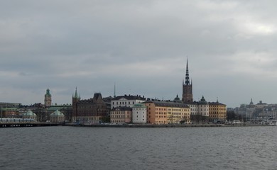 Fototapeta na wymiar overcast sky over stockholm