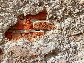 Texture of the surface of the old wall
