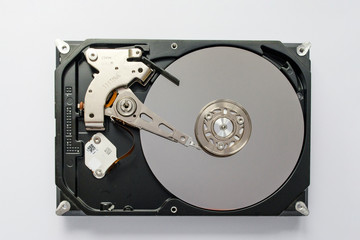disassembled computer hard disk