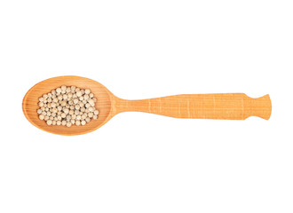 White pepper peas in spoon