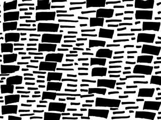 Hand drawn abstract black-and-white spots illustration background