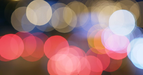 Blur of city street night