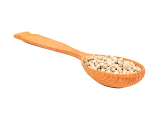 White pepper peas in spoon
