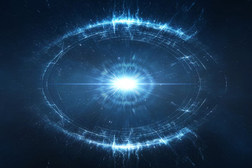 Abstract futuristic science fiction time and space travel cosmic background