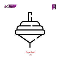 Outline spinner  icon isolated on white background. Best modern. Graphic design,children-toys, mobile application, beauty icons 2019 year, user interface. Editable stroke. EPS10 format vector