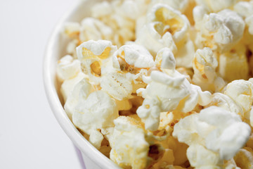 popcorn closeup macro shot, selective focus