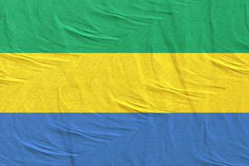 Gabonese Republic flag waving