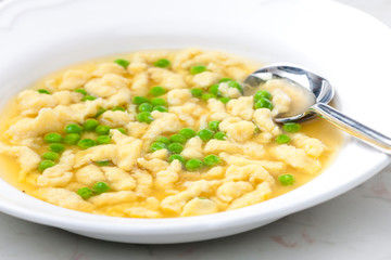 beef bouillon with dumplings