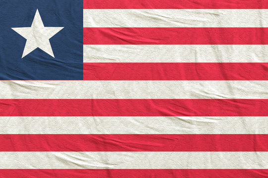 Liberia flag waving