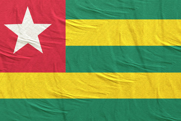 Togolese Republic flag waving