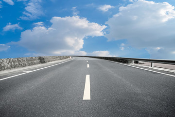 Road surface and sky cloud landscape..