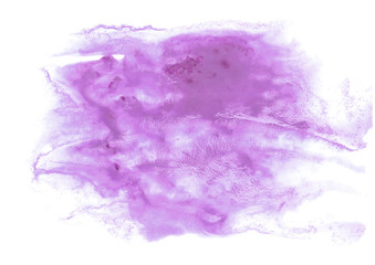 purple watercolor abstract background.Wet pattern on the paper.Template for business cards writing.Handcrafted design background