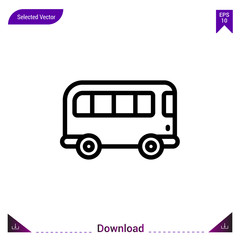 bus vector icon. Best modern, simple, isolated,lifestyle-icons.flat icon for website design or mobile applications, UI / UX design vector format