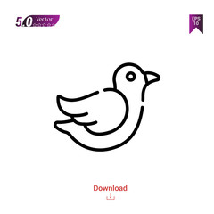 dove icon isolated on white background.world cancer awareness day,Graphic design, mobile application, beauty icons 2019 year, user interface. Editable stroke. EPS10 format vector