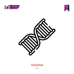 dna icon isolated on white background.world cancer awareness day,Graphic design, mobile application, beauty icons 2019 year, user interface. Editable stroke. EPS10 format vector