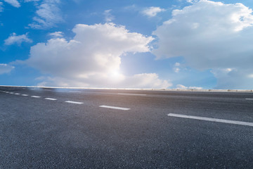 Road surface and sky cloud landscape..