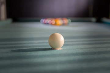 Billard mit wenig Tiefenschärfe