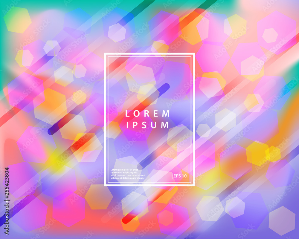 Leinwandbilder Modern colorful abstract geometric background. Geometric shapes abstract composition. Gradient vector background design. Eps10 vector