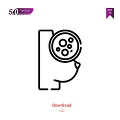 breast-cancer icon isolated on white background.world cancer awareness day,Graphic design, mobile application, beauty icons 2019 year, user interface. Editable stroke. EPS10 format vector