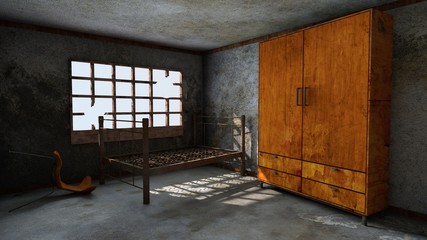 Desolated Haunted House Interior