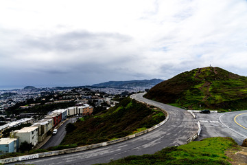 panoramic view of San Francisco at Twin Peaks , San Francisco, CA