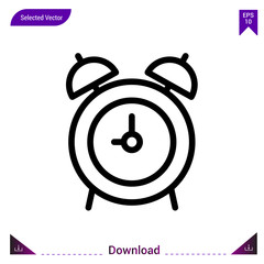 alarm-clock vector icon. Best modern, simple, isolated,lifestyle-icons.flat icon for website design or mobile applications, UI / UX design vector format