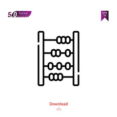 Outline abacus icon isolated on white background. Best modern. Graphic design,children-toys, mobile application, beauty icons 2019 year, user interface. Editable stroke. EPS10 format vector