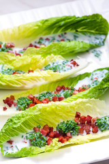 Roman salad with bacon