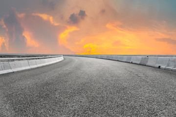 Empty square tiles and beautiful sky scenery