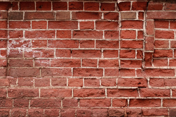 grunge texture red brick wall urban background. abstract old backdrop retro vintage wallpaper