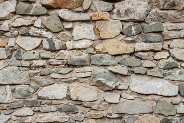 wild decorate stone wall texture. natural facade home dry background. old grunge rocks retro vintage wallpaper