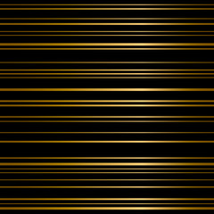 Seamless pattern of gold horizontal lines on black background