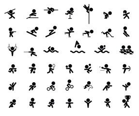Icons of olympic games different sports