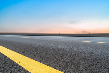 Road surface and sky cloud landscape..