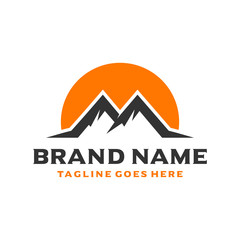 initial logo M shaped mountain