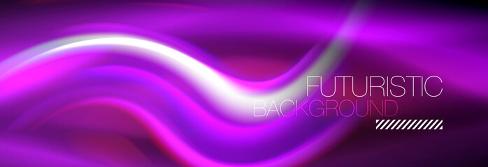 Fluid colors mixing glowing neon wave background, holographic texture