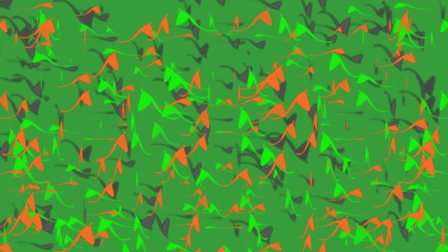 Muted Green Orange Looping Colorful Animated Abstract Shapes Collage Background 14