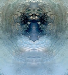 abstract symmetrical vertical photograph of the deserts of Africa from the air, aerial view,...