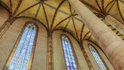 Basilica San Sernin,Interior architecture,Toulouse,France.
