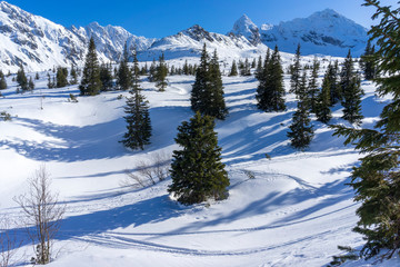 Gasienicowa valley in winter. Tatra Mountains. Poland.